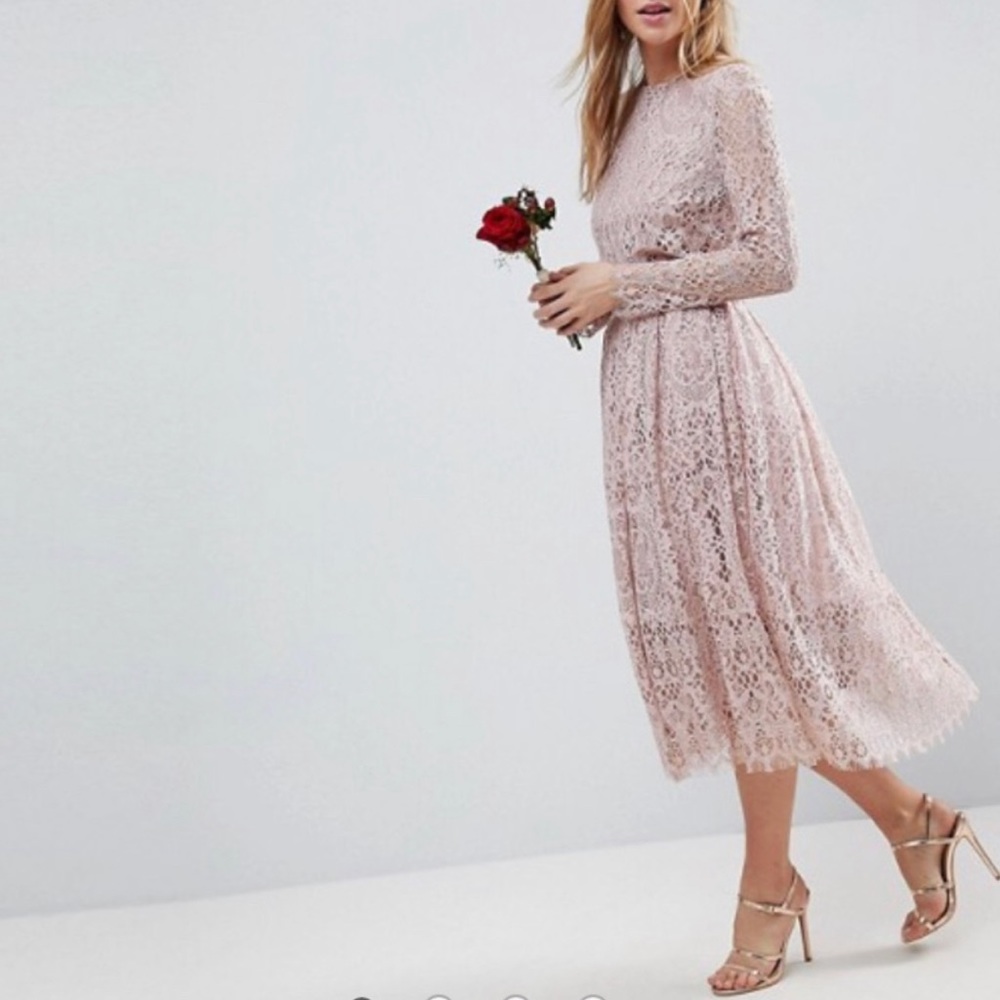 ASOS Size 6 lace midi dress